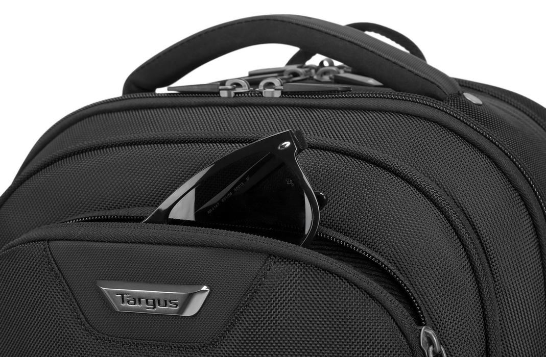 Targus Corporate Traveller 15.6 Laptop Backpack Black CUCT02BEU Screen Moove