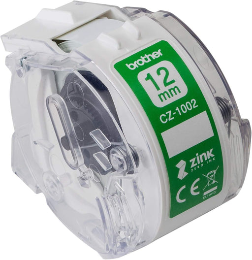 Brother CZ-1002 Label-Making Tape White On Green