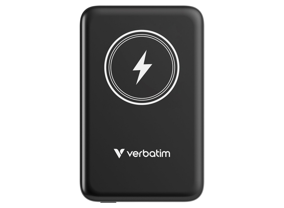 Verbatim Charge 'n' Go Magnetic Wireless Power Bank 10000 mAh - Black | 32245