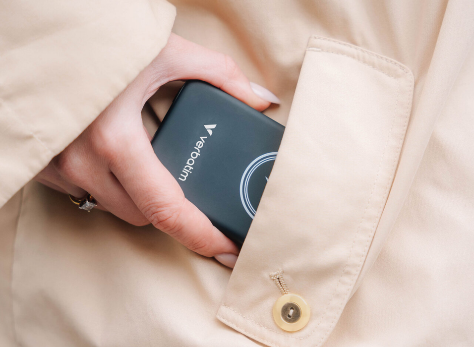 Verbatim Charge 'n' Go Magnetic Wireless Power Bank 10000 mAh - Black | 32245