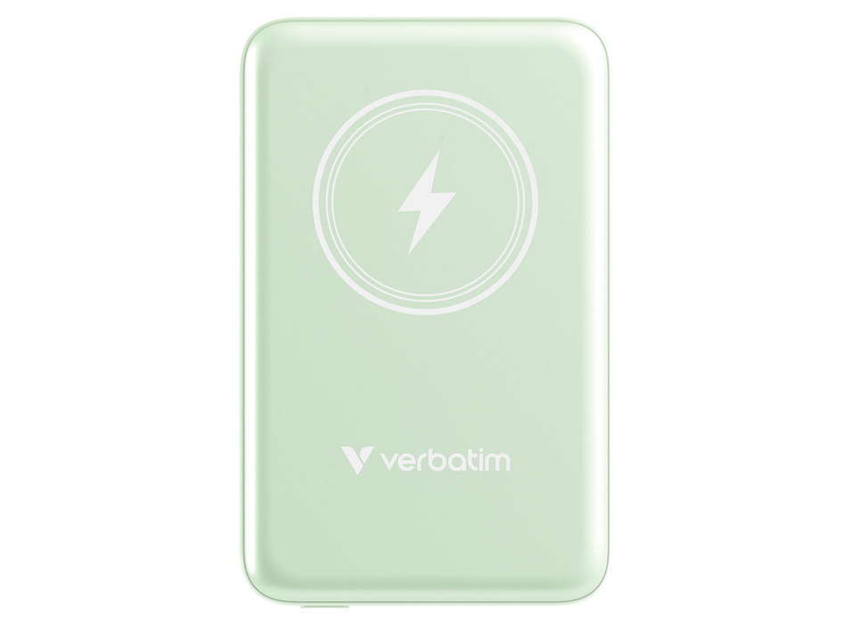 Verbatim Charge 'n' Go Magnetic Wireless Power Bank 10000 mAh - Green | 32246