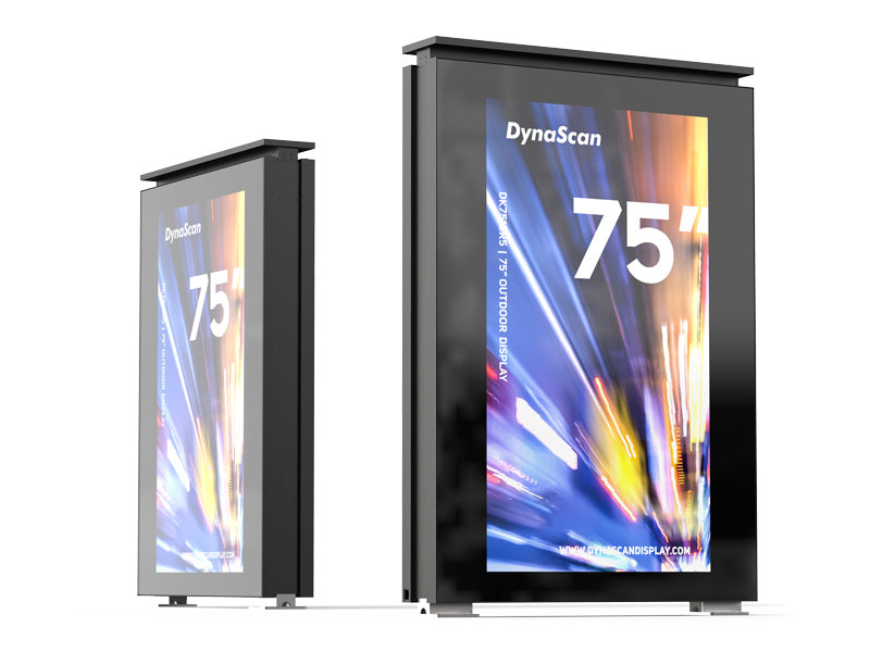 DynaScan DK751DN5 75” 4K UHD Dual-Sided Ultra-High Brightness Outdoor Kiosk Outdoor Digital Kiosk DynaScan