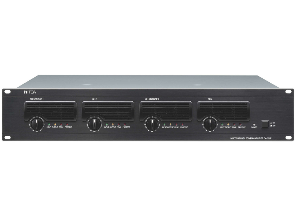 TOA DA-550F 4-Channel Digital Power Amplifier - Black Audio Amplifier TOA