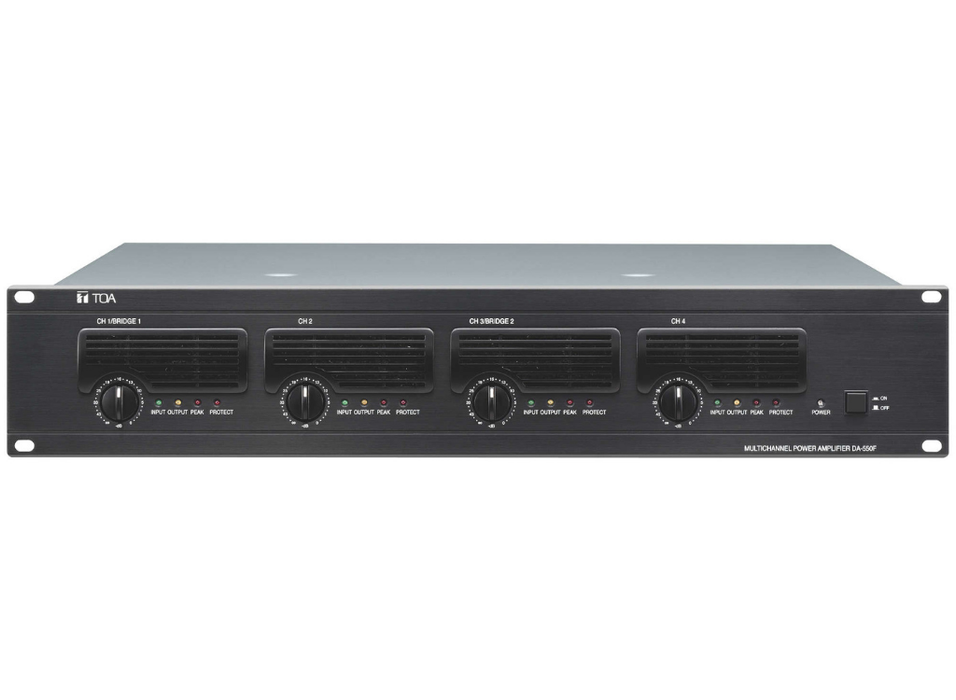 TOA DA-550F 4-Channel Digital Power Amplifier - Black TOA Audio Amplifiers TOA