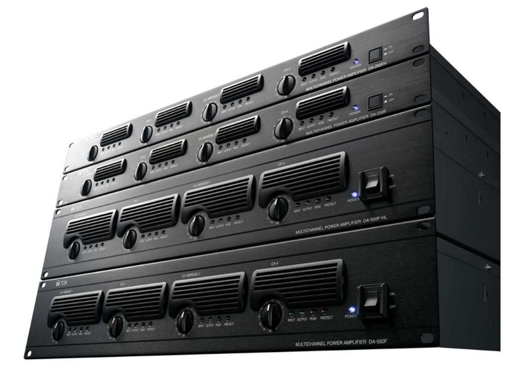TOA DA-550F 4-Channel Digital Power Amplifier - Black Audio Amplifier TOA