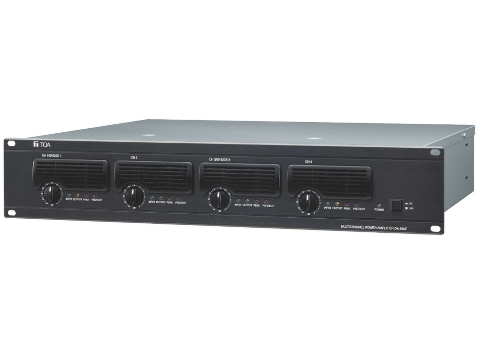 TOA DA-550F 4-Channel Digital Power Amplifier - Black TOA Audio Amplifiers TOA