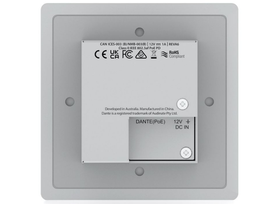 BluStream Bluetooth & Analogue Audio Dante® Wall Plate | DA11ABL-WP-EU BluStream Audio Converters BluStream