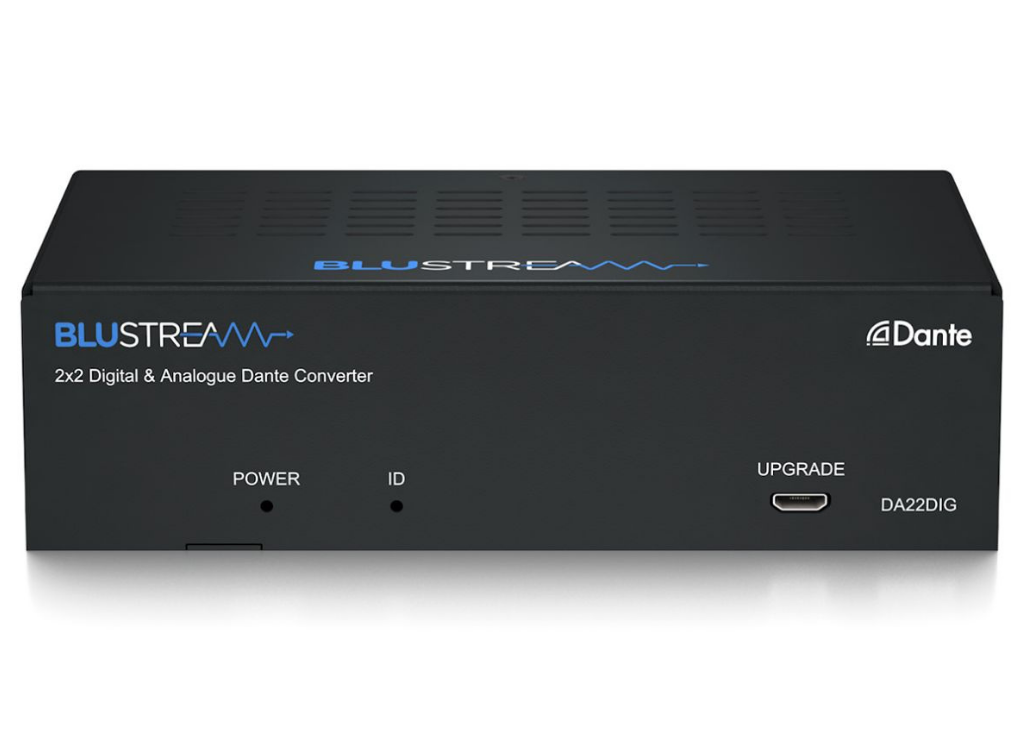 BluStream 2x2 Digital & Analogue Dante® Converter | DA22DIG Adapter / Converter BluStream