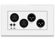 BluStream XLR Dante® Audio Wall Plate | DA22XLR-WP-EU-V2 Wallplate BluStream