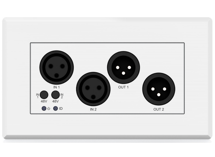 BluStream XLR Dante® Audio Wall Plate | DA22XLR-WP-EU-V2 Wallplate BluStream