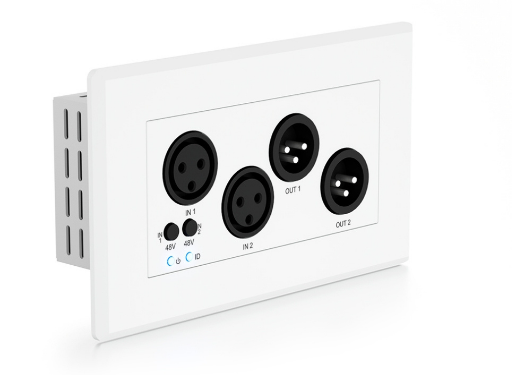 BluStream XLR Dante® Audio Wall Plate | DA22XLR-WP-EU-V2 Wallplate BluStream