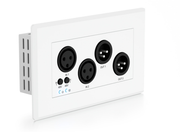 BluStream XLR Dante® Audio Wall Plate | DA22XLR-WP-EU-V2 Wallplate BluStream