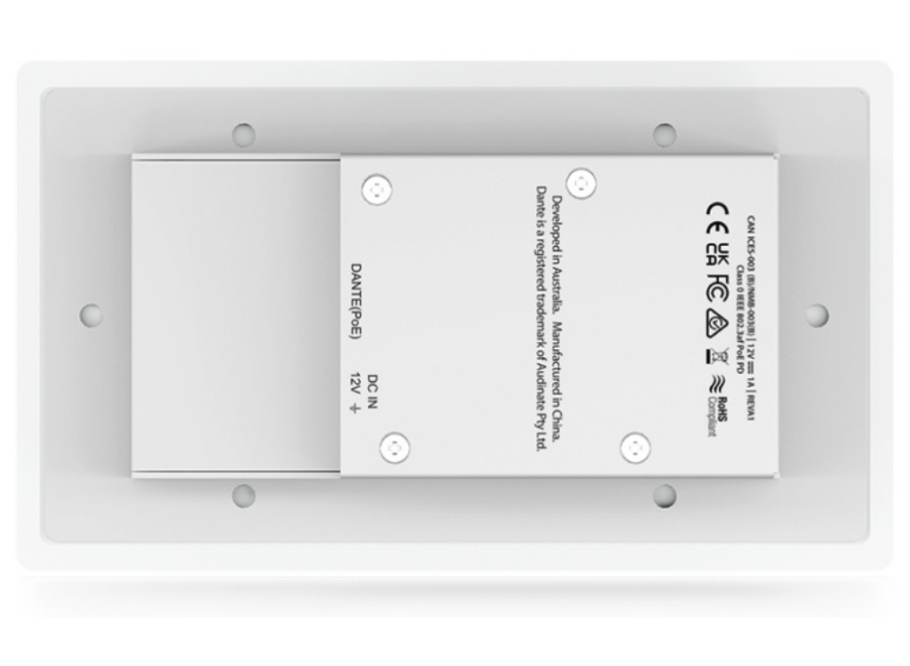 BluStream XLR Dante® Audio Wall Plate | DA22XLR-WP-EU-V2 Wallplate BluStream