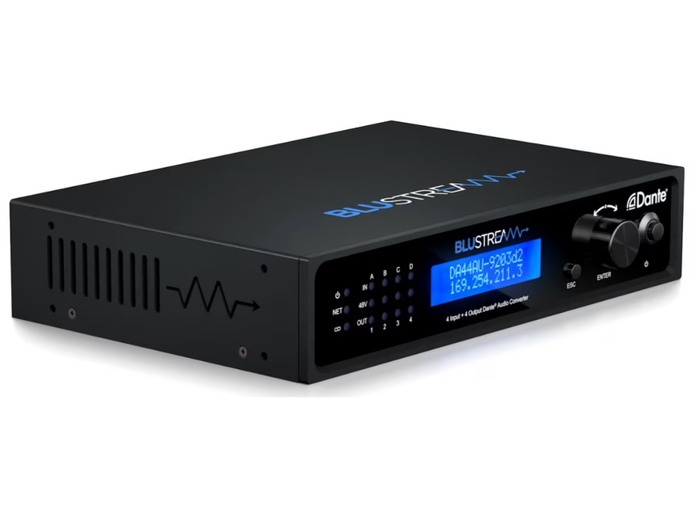 BluStream DA44AU 4x4 Dante® Digital Audio Converter Adapter / Converter BluStream
