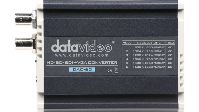 DataVideo SDI to VGA Converter | DAC-60 Video Signal Converter DataVideo