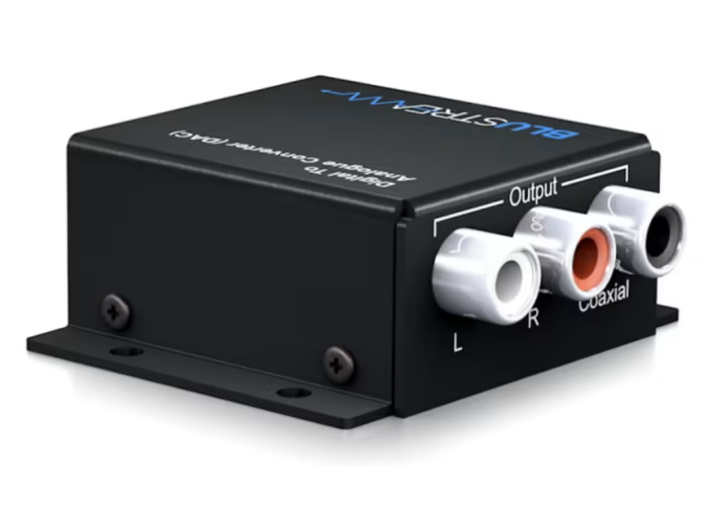 BluStream DAC12AU Digital to Analogue Converter (DAC) - Simultaneous Analogue and Digital Output Adapter / Converter BluStream