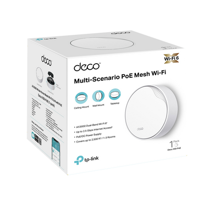 TP-Link AX3000 Whole Home Mesh WiFi 6 System With PoE - DECO X50-POE(1-PACK) Wireless Mesh TP-Link