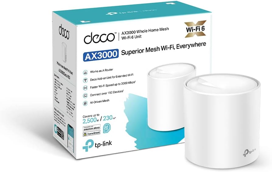 TP-Link AX3000 Whole Home Mesh WiFi 6 Unit - DECO X50(1-PACK)