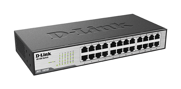 D-Link DES-1024D/B 24-Port Fast Ethernet Unmanaged Desktop Switch