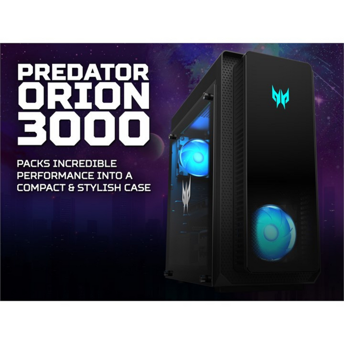 Acer Predator PO3-650 Desktop Intel® Core™ i5 i5-13400F 16 GB DDR5-SDRAM 1 TB SSD NVIDIA GeForce RTX 4060 Windows 11 Home PC Black