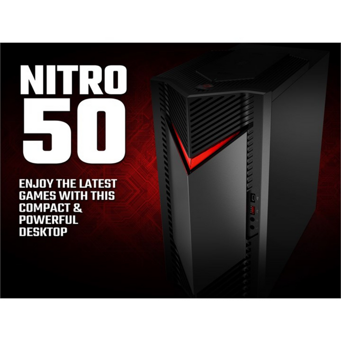 Acer NITRO 50 N50-650 Desktop Intel® Core™ i5 i5-13400F 16 GB DDR4-SDRAM 512 GB SSD NVIDIA GeForce RTX 3050 Windows 11 Home PC Black