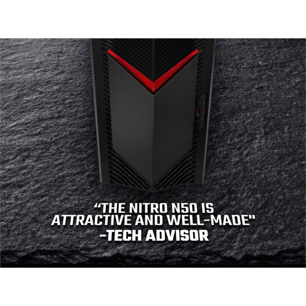 Acer NITRO 50 N50-650 Desktop Intel® Core™ i5 i5-13400F 16 GB DDR4-SDRAM 512 GB SSD NVIDIA GeForce RTX 3050 Windows 11 Home PC Black Desktop PC Acer