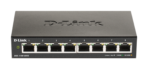 D-Link DGS-1100-08V2/B Gigabit Smart Managed Switches - DGS-1100 Series