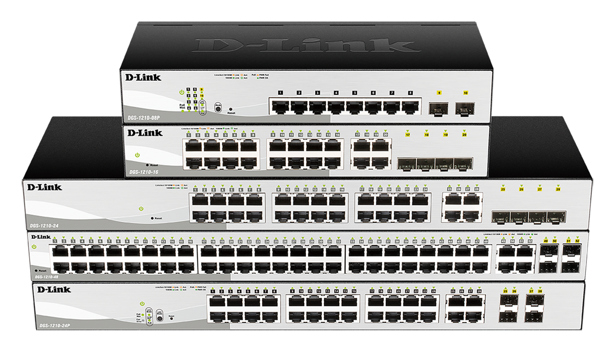 D-Link DGS-1210-08P Smart Managed Gigabit Switches - DGS-1210 Series