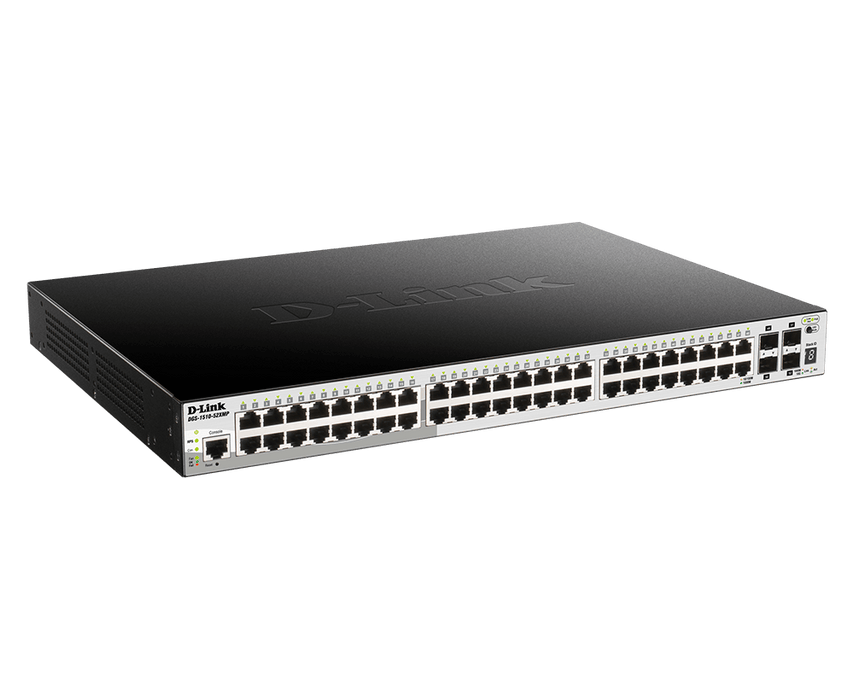 D-Link DGS-1510-52XMP Gigabit Stackable Smart Managed Switch with 10G Uplinks