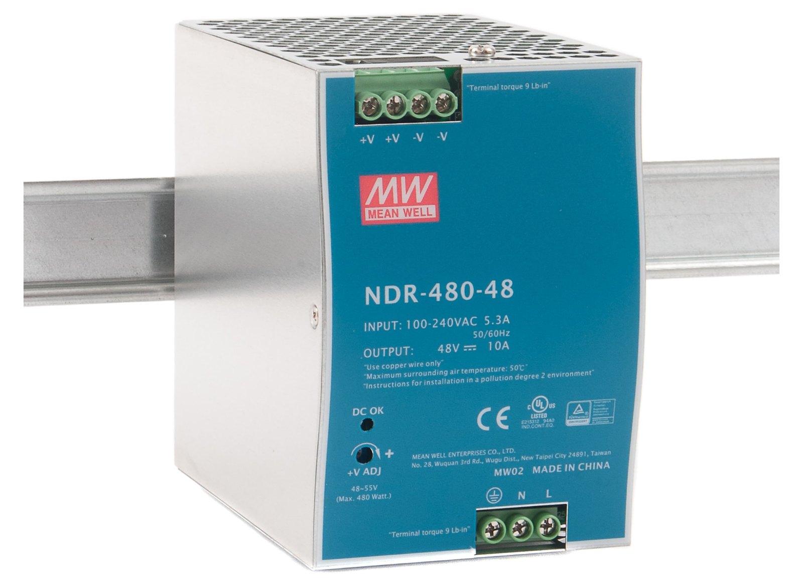 D-Link DIS-N480-48 480W 48VDC DIN Rail PSU Power Supply Units D-Link