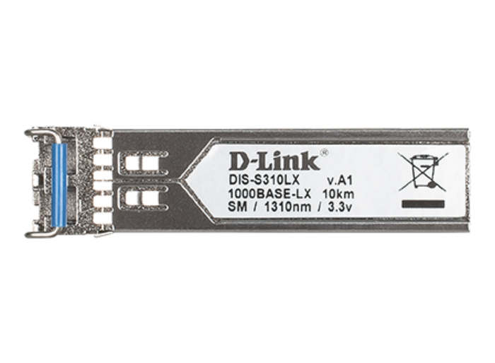 D-Link DIS-S310LX 1-port Mini-GBIC SFP to 1000BaseLX Single-Mode 10km Fibre Transceiver Network Transceiver Modules D-Link