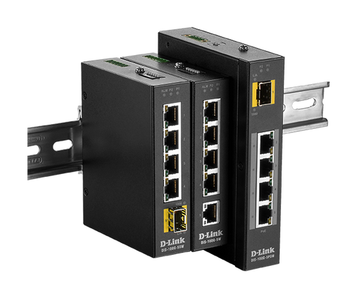 D-Link Industrial Gigabit Unmanaged PoE Switch With SFP Slot | DIS-100G-5PSW D-Link Switches D-Link