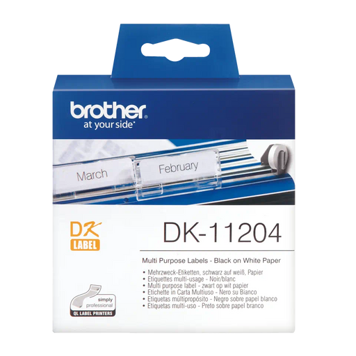 Brother DK11204 Multi Purpose Labels Labelling Tapes Brother
