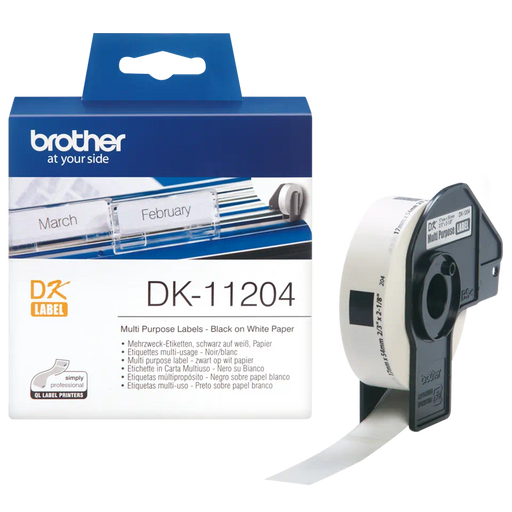 Brother DK11204 Multi Purpose Labels Labelling Tapes Brother
