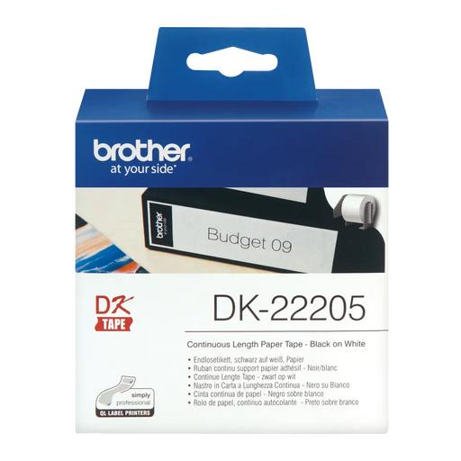 Brother Continuous Paper Tape | DK22205 Labelling Tapes Brother