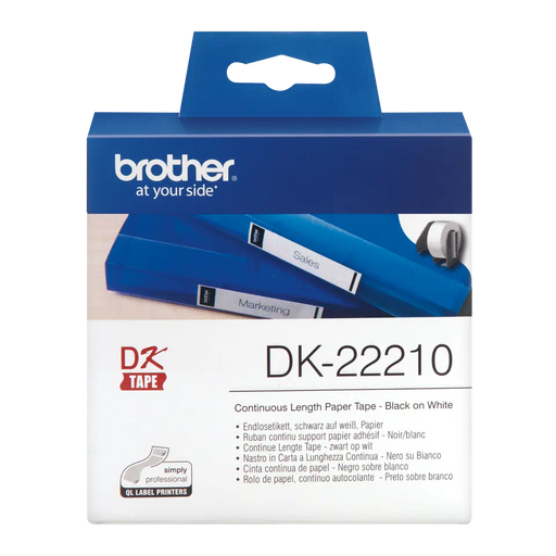 Brother DK22210 Continuous Paper Tape Labelling Tapes Brother