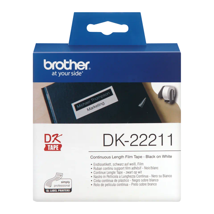 Brother DK22211 White Continuous Film Tape