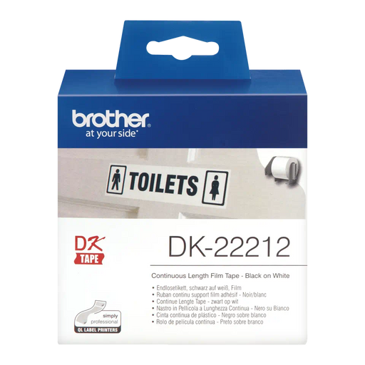 Brother White Continuous Film Tape | DK22212 Labelling Tapes Brother