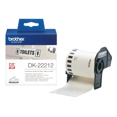 Brother White Continuous Film Tape | DK22212 Printer Consumable Brother