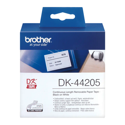Brother DK44205 White Removable Paper Tape Labelling Tapes Brother