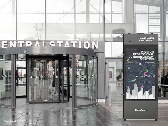 DynaScan DK651DR5 65” Dual-Sided Ultra-High Brightness Outdoor Kiosk Outdoor Digital Kiosk DynaScan