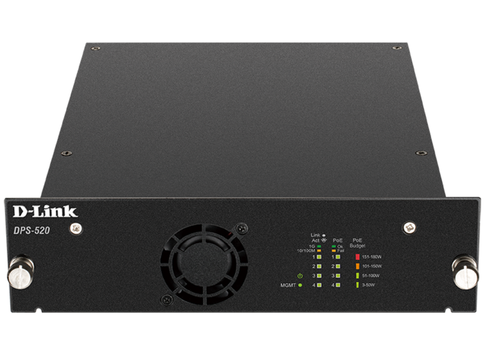 D-Link 180W Redundant Power Supply | DPS-520 D-Link Network PoE Adapters D-Link