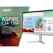 Acer Aspire C24-1300 AMD Ryzen 3, 8GB RAM, 512GB SSD, 23.8" Full HD Desktop PC Acer