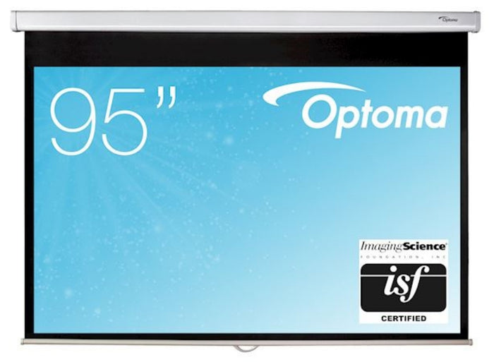 Optoma DS-1095PMG+ Manual Pull Down Projector Screen - 16:10 Ratio 203 x 126.9cm Projector Accessories Optoma