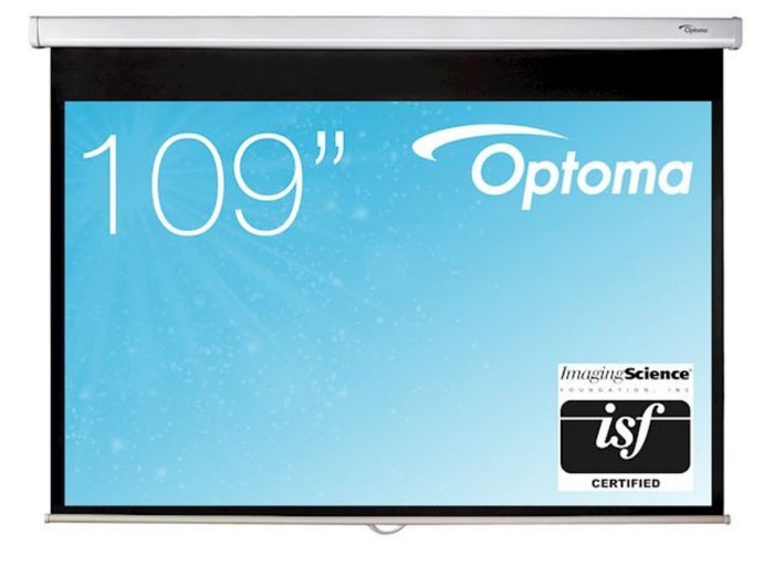 Optoma DS-1109PMG+ Manual Pull Down Projector Screen - 16:10 Ratio 234 x 146.3cm Projector Accessories Optoma