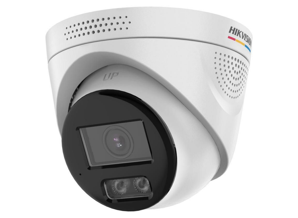Hikvision 4MP ColorVu 3.0 Fixed Turret IP Network Camera with 2-Way Audio & Smart Hybrid Light 2.8mm White | DS-2CD1347G3H-LIUF-SL-2.8MM-WHITE Dome IP Cameras Hikvision