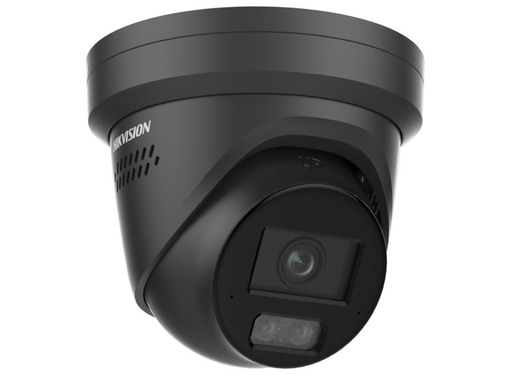Hikvision 4MP ColorVu 3.0 Fixed Turret IP Camera with Two-Way Audio & Smart Hybrid Light, 2.8mm, Black | DS-2CD2347G3-LIS2UY-SL-BLACK-2.8MM Dome IP Cameras Hikvision