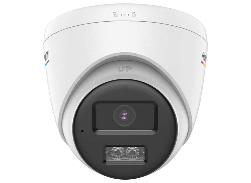 Hikvision 3K ColorVu AOC Fixed Turret Camera with Two-Way Audio 2.8mm White | DS-2CE72KF0T-LTS-2.8MM-WHITE Dome TVI AHD CVI Cameras Hikvision