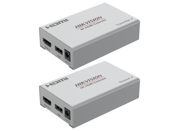 Hikvision DS-52EX01HI-4K 4K HDMI Extender Kit with 120m Long-Distance Transmission KVM Extender Hikvision