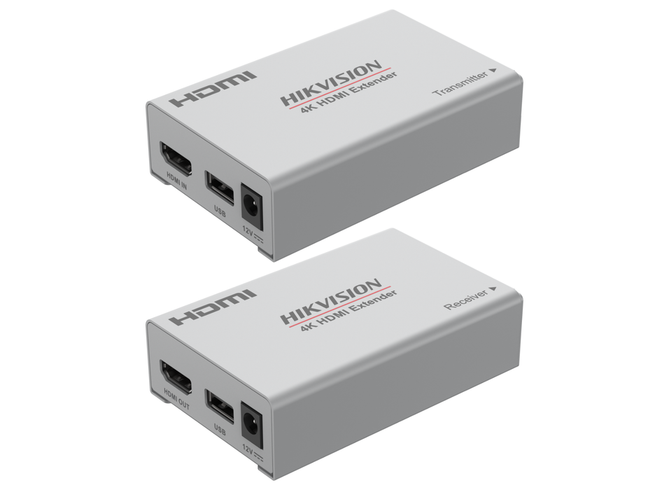 Hikvision DS-52EX01HI-4K 4K HDMI Extender Kit with 120m Long-Distance Transmission KVM Extender Hikvision